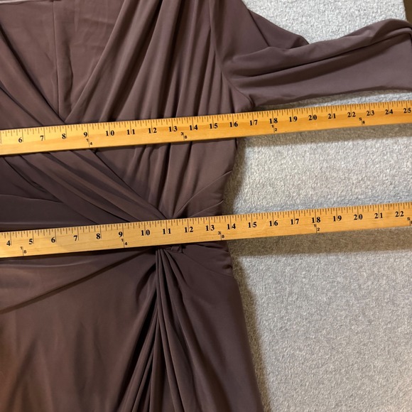 Lauren Ralph Lauren Women's Rose Brown Faux Wrap V Neck Midi Dress 14P
Stretch - Picture 4 of 8
